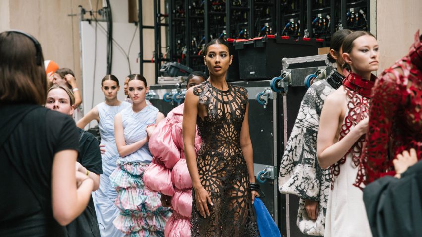 photo of the backstage at AUB Graduate Fashion Catwalk 2023
