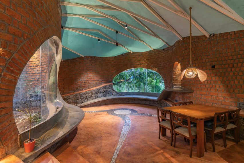 Blurring Boundaries designs brick home nestled in Indian forest