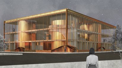 Visualisation showing the exterior of an abortion clinic