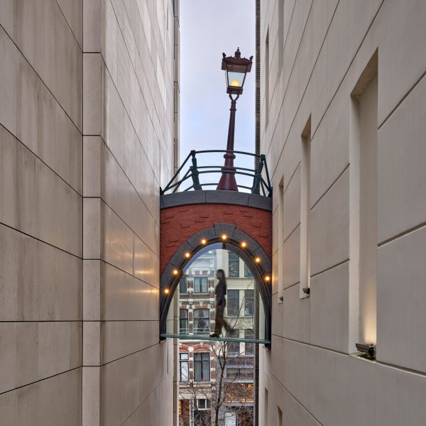 Canal Skybridge by Franky spans two buildings in Amsterdam
