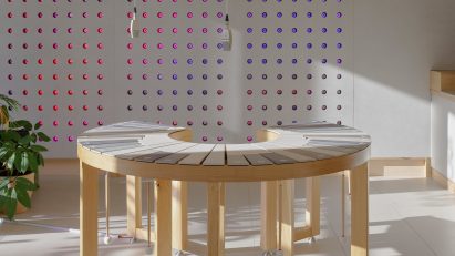 Ceramophone is a percussion instrument with keys made of porcelain tiles