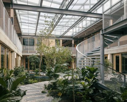 Atrium interior at ITC university in the Netherlands
