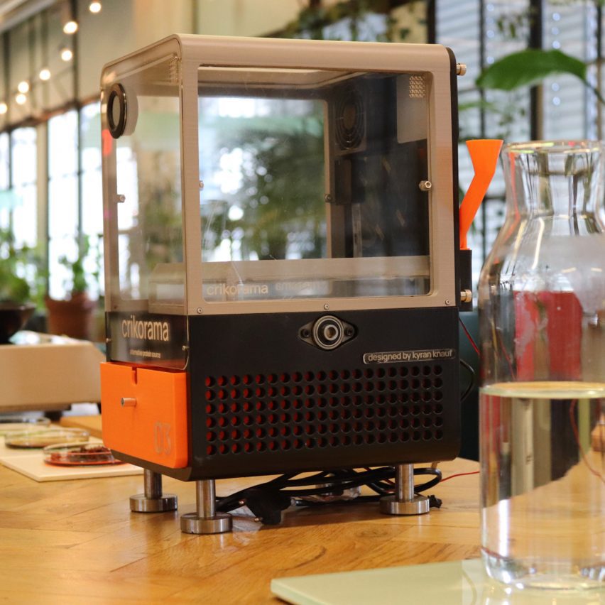 A countertop device used for farming crickets