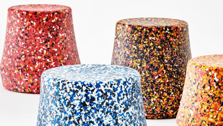 Stump Recycled stools by Derlot among 11 new products on Dezeen Showroom