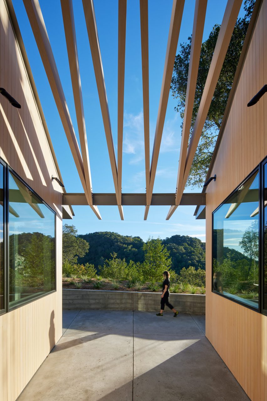 deck overlooking trees
