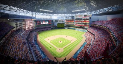 Render of a baseball stadium in South Korea