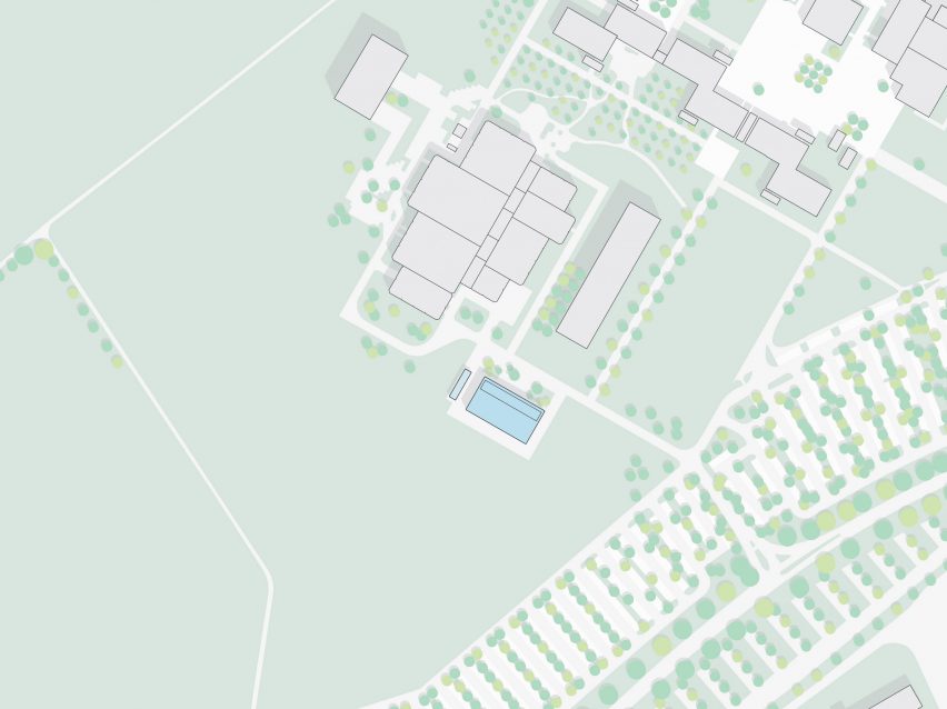 Site plan of Texoversum by Allmannwappner and Menges Scheffler Architeckten