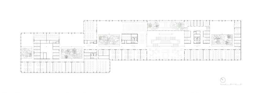 Plan drawing of university campus in the Netherlands by Civic architects and VDNDP