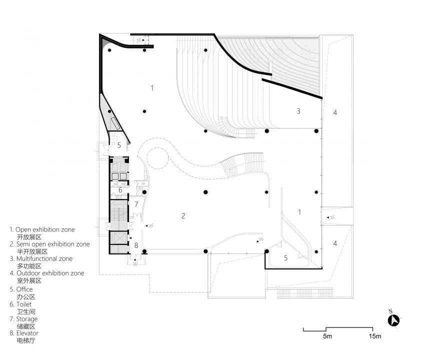 Ground floor plan of Nanchang OCT Contemporary Arts Centre by Decode Urbanism Office