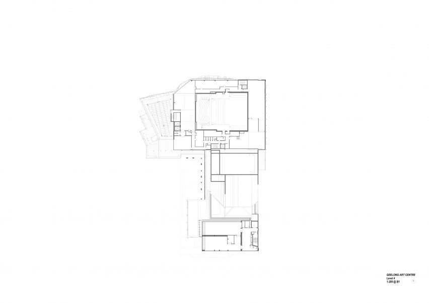 Fourth floor plan of the Geelong Arts Centre by ARM Architecture