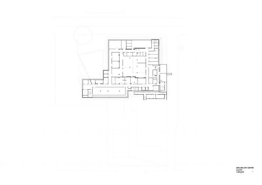 Basement plan of the Geelong Arts Centre by ARM Architecture