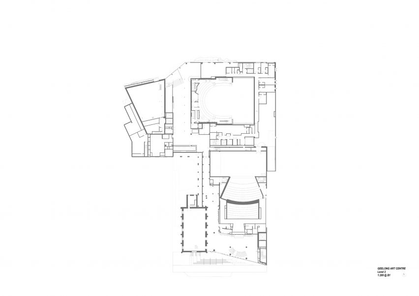 Second floor plan of the Geelong Arts Centre by ARM Architecture