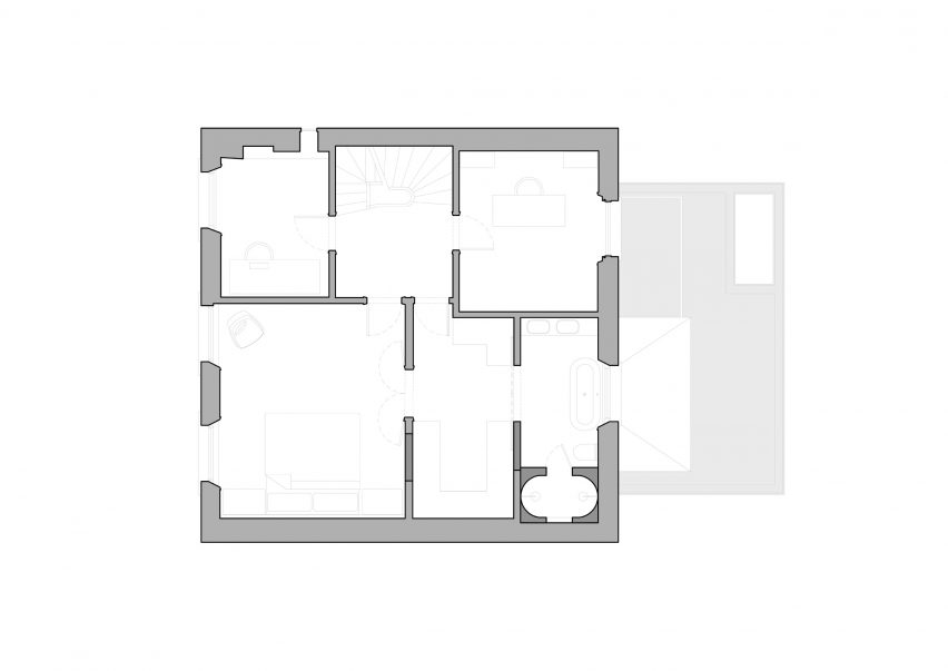 First floor plan of a London home by Will Gamble Architects
