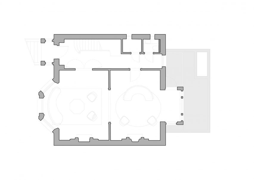 Ground floor plan of a London home by Will Gamble Architects