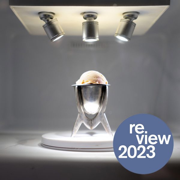 Eleonora Ortolani plastic ice cream with 2023 review overlay