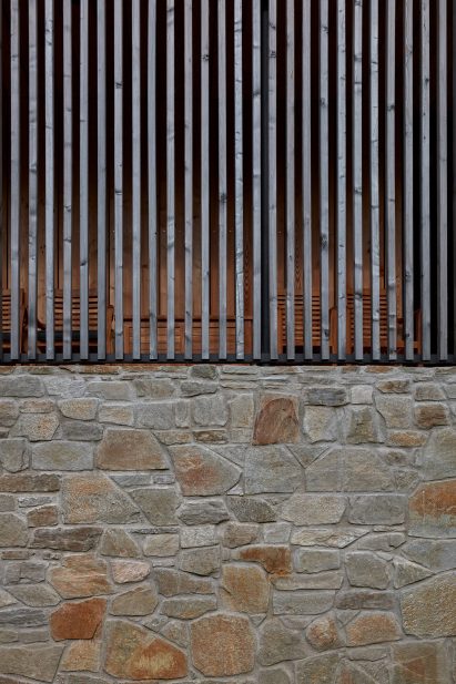 Detail of elevation of Family House Dolní Malá Úpa by Mar.s Architects