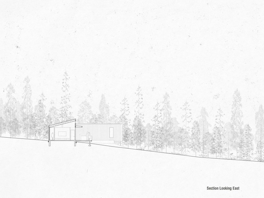 Section of Oklahoma cabin by Far + Dang