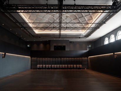 The studio theatre interior at Brighton Dome refurbishment by FCBS