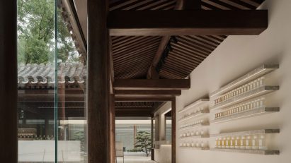 Interior view of corridor in FOG Architecture's To Summer fragrance store