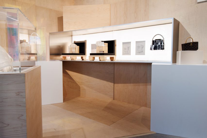 Louis Vuitton handbag collection by Frank Gehry