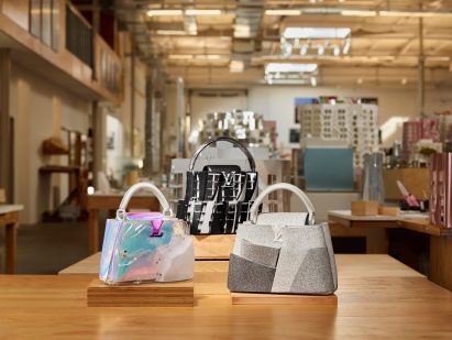Louis Vuitton handbag collection by Frank Gehry