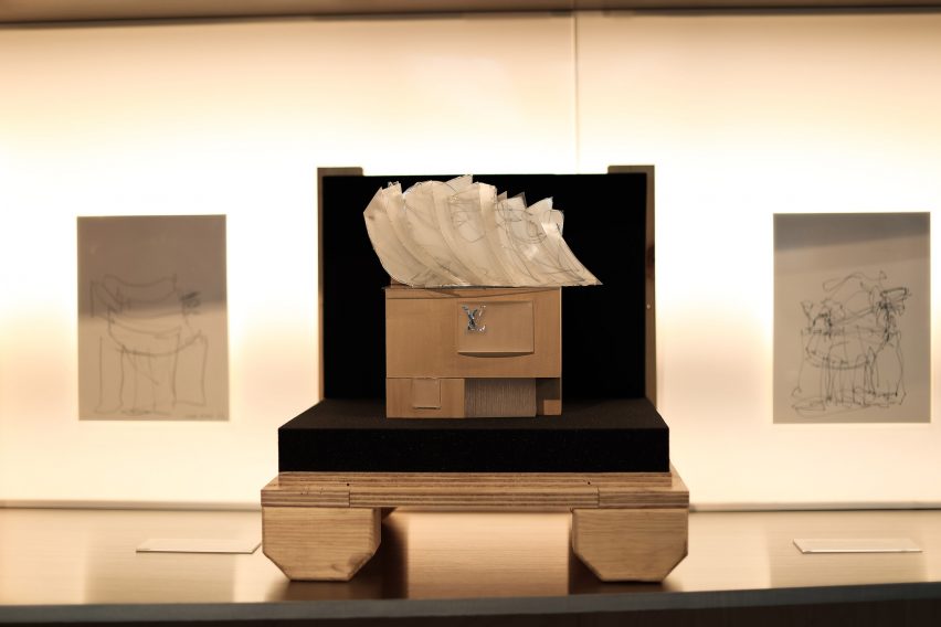 Louis Vuitton handbag collection by Frank Gehry