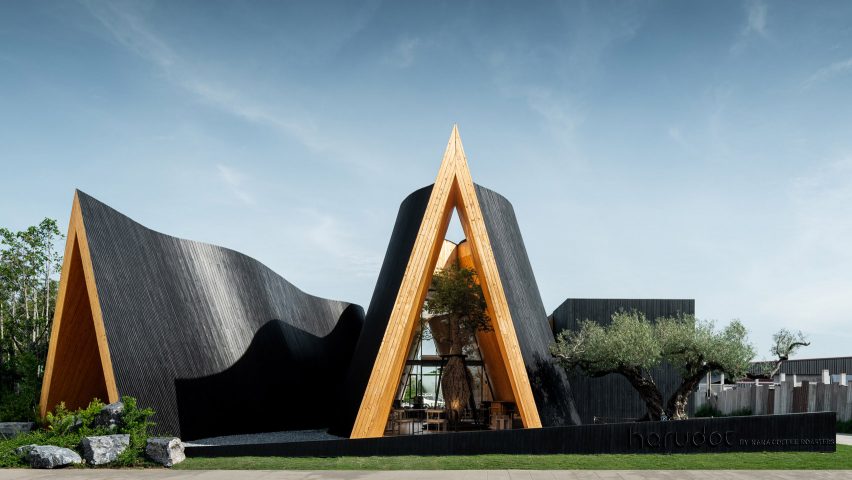Exterior view of Harudot cafe by IDIN Architects