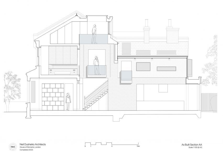 Section of House of the Elements by Neil Dusheiko Architects