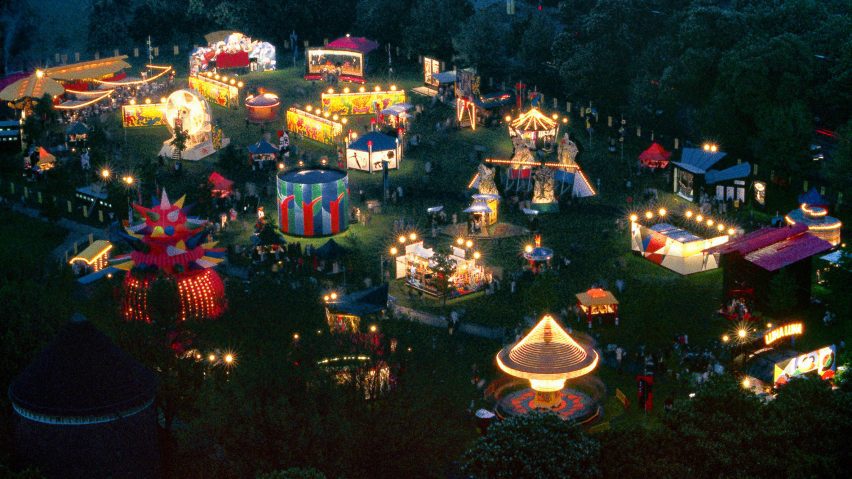 Luna Luna fairgrounds at night