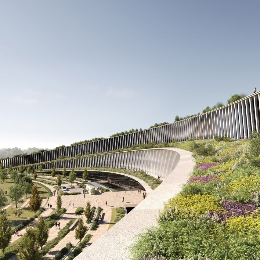 Garden terrace at Cremona hospital
