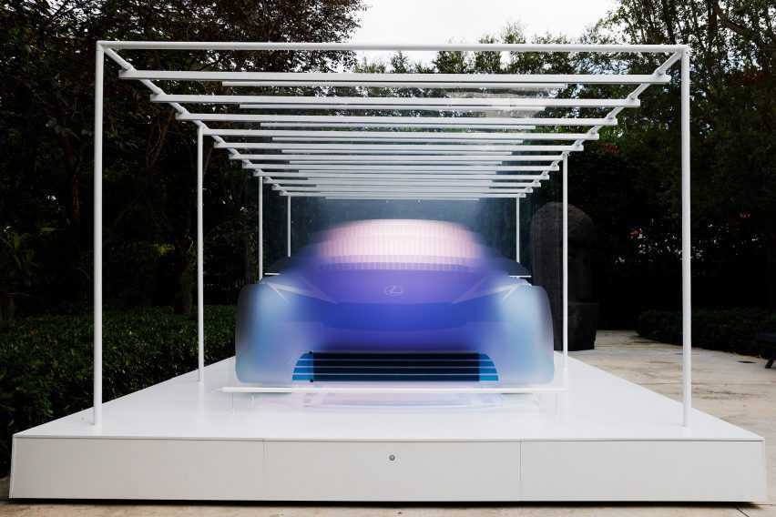 Purple Lexus car installation