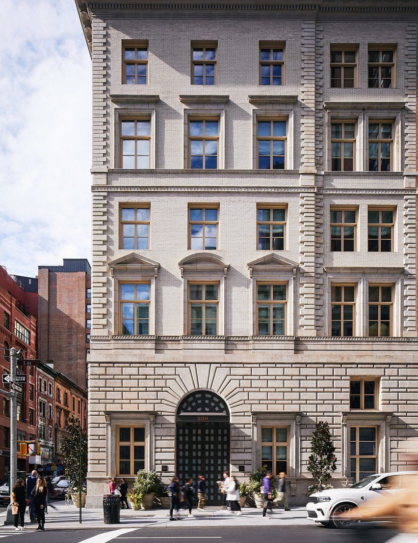 Exterior of The Fifth Avenue Hotel in manhattan