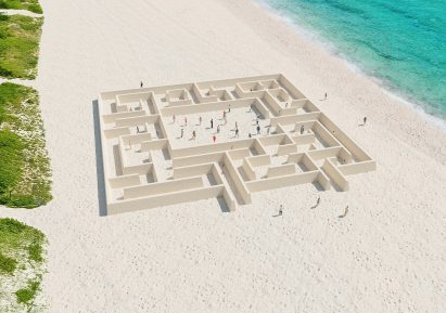 Sebastian Errazuriz sand sculpture