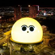 MSG Sphere in Las Vegas bearing an emoji