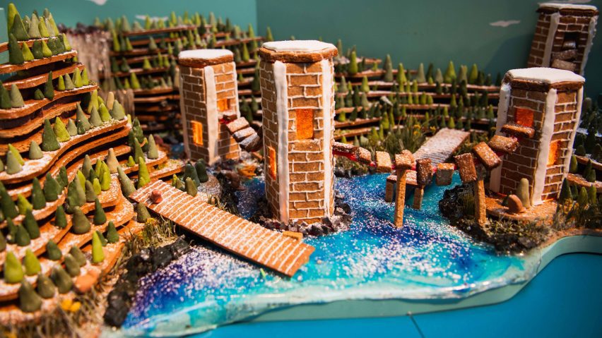 gingerbread city drawbridge