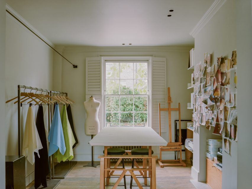Dressing area and studio in a London home