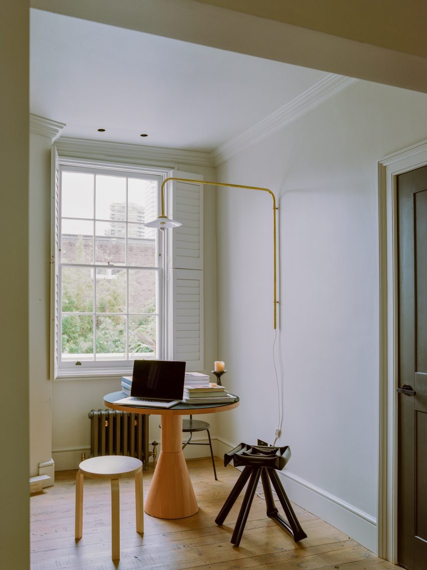 Home office space in a London house renovation