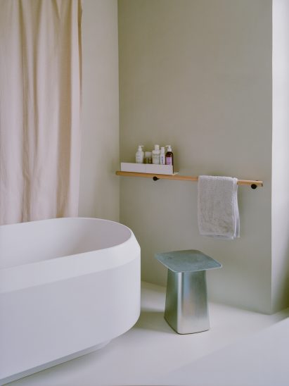 Bathroom with a freestanding bathtub