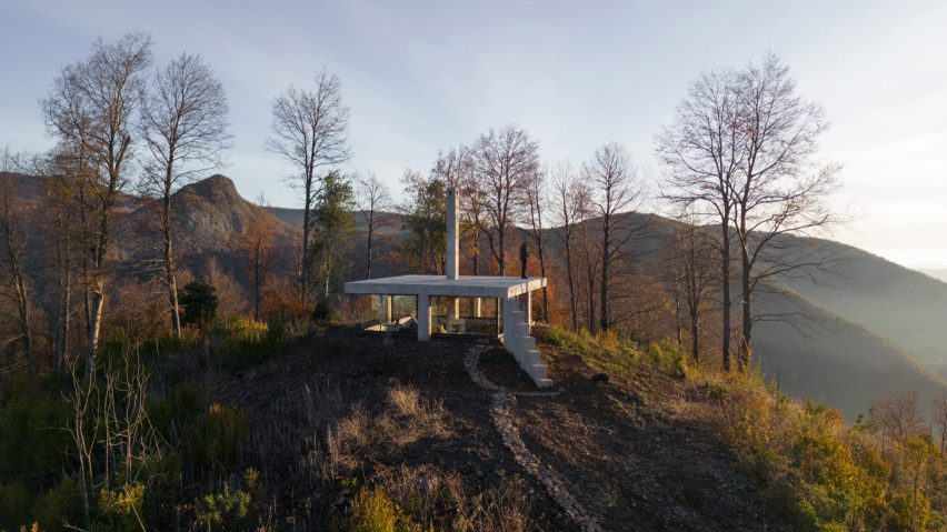 Pezo von Ellrichshausen lookout tower and sunken shelter chile
