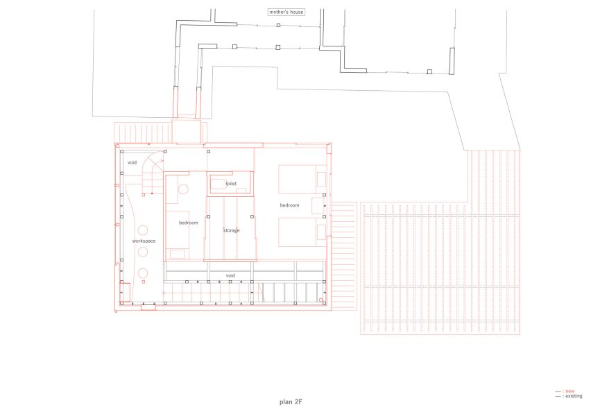 Plans for Father & Son House by Unemori Architects