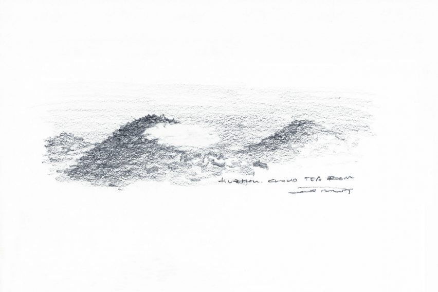 Concept drawing of Cloud Tea House by Plat Asia in Huzhou China