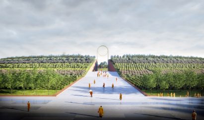Proposed entrance for Ramagrama stupa by Stefano Boeri Architetti