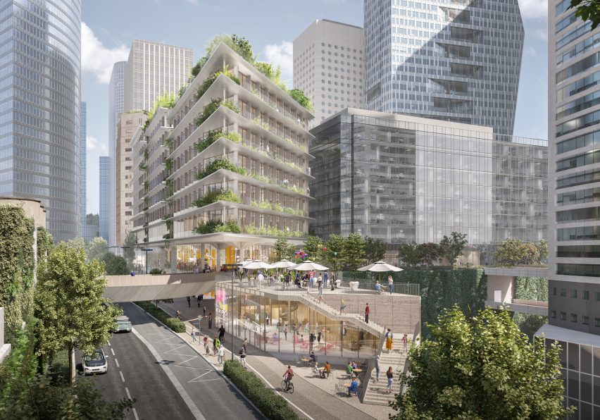Mixed use development in Paris business district by RSHP