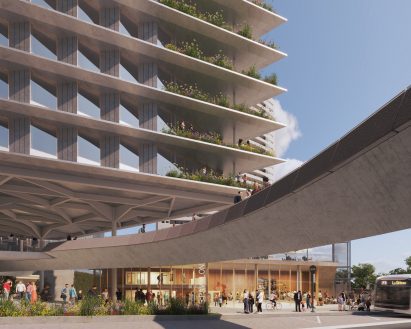 Pedestrian links in the mixed use development in Paris business district by RSHP