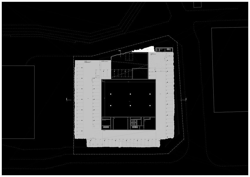 Floor plan of Seoripul Open Art Storage by Herzog & de Meuron