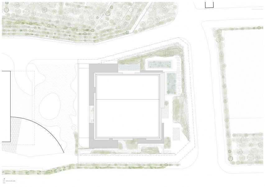 Roof plan of Seoripul Open Art Storage by Herzog & de Meuron