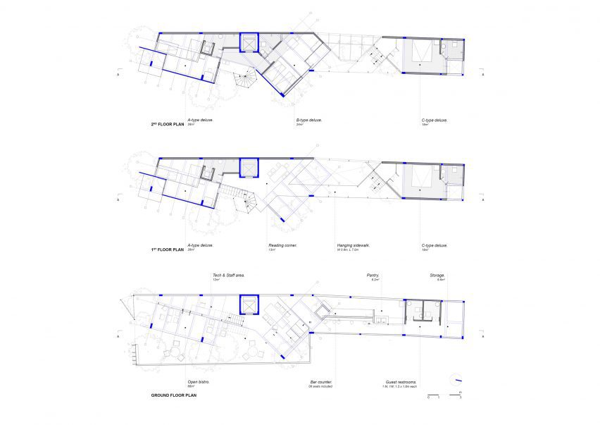 Floor plans of Sep'on Heartfulness Centre by 324Praxis