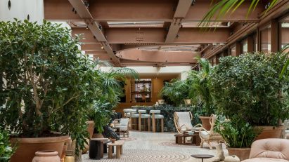 interior of the Six Sense Rome hotel by patricia urquiola