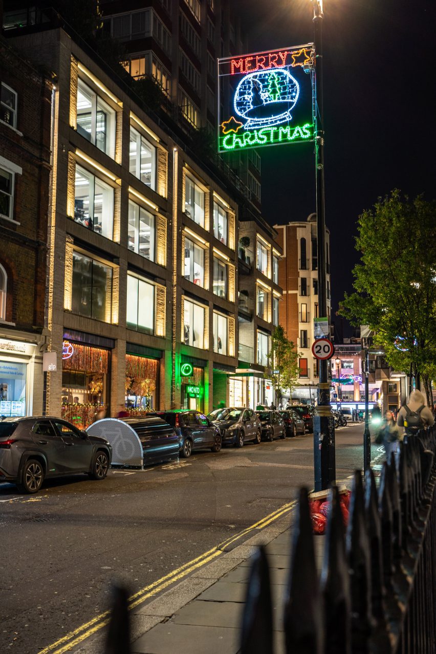 The Soho Kids Xmas Lights 2023 displays designs by students at Soho Parish Primary school