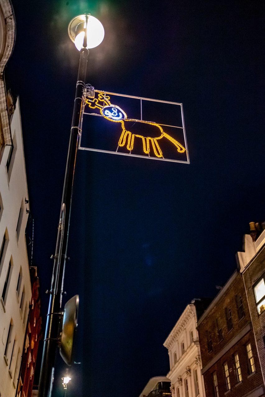 The Soho Kids Xmas Lights 2023 displays designs by students at Soho Parish Primary school